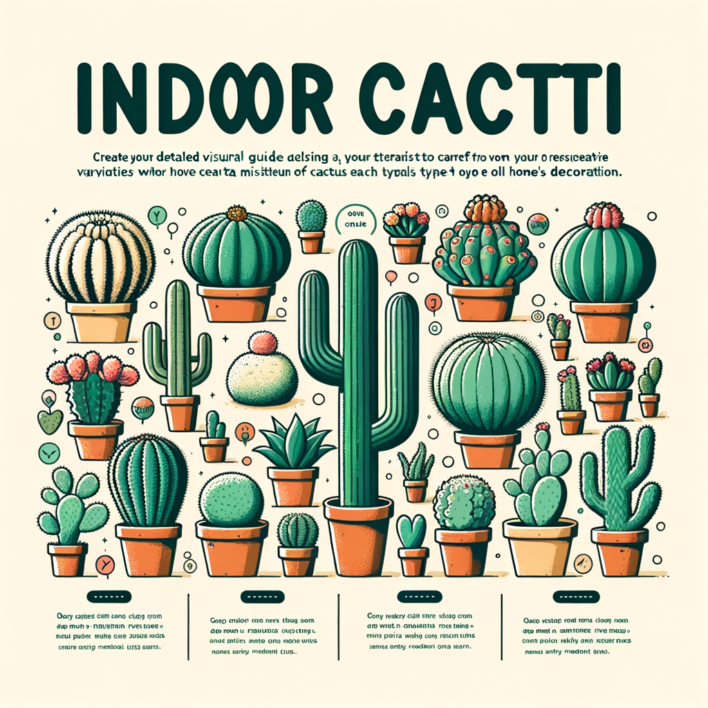 Visual cactus guide for home showcasing a variety of cactus shapes and sizes, perfect for indoor cactus selection, with labeled cactus varieties and care instructions for home decor.