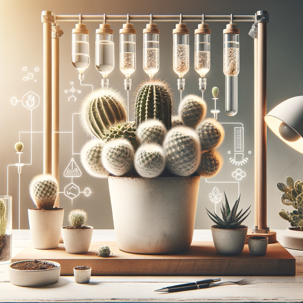 DIY hydroponic cacti thriving in a home hydroponics setup, showcasing soilless cactus growing and indoor cactus cultivation for easy cacti care without soil.