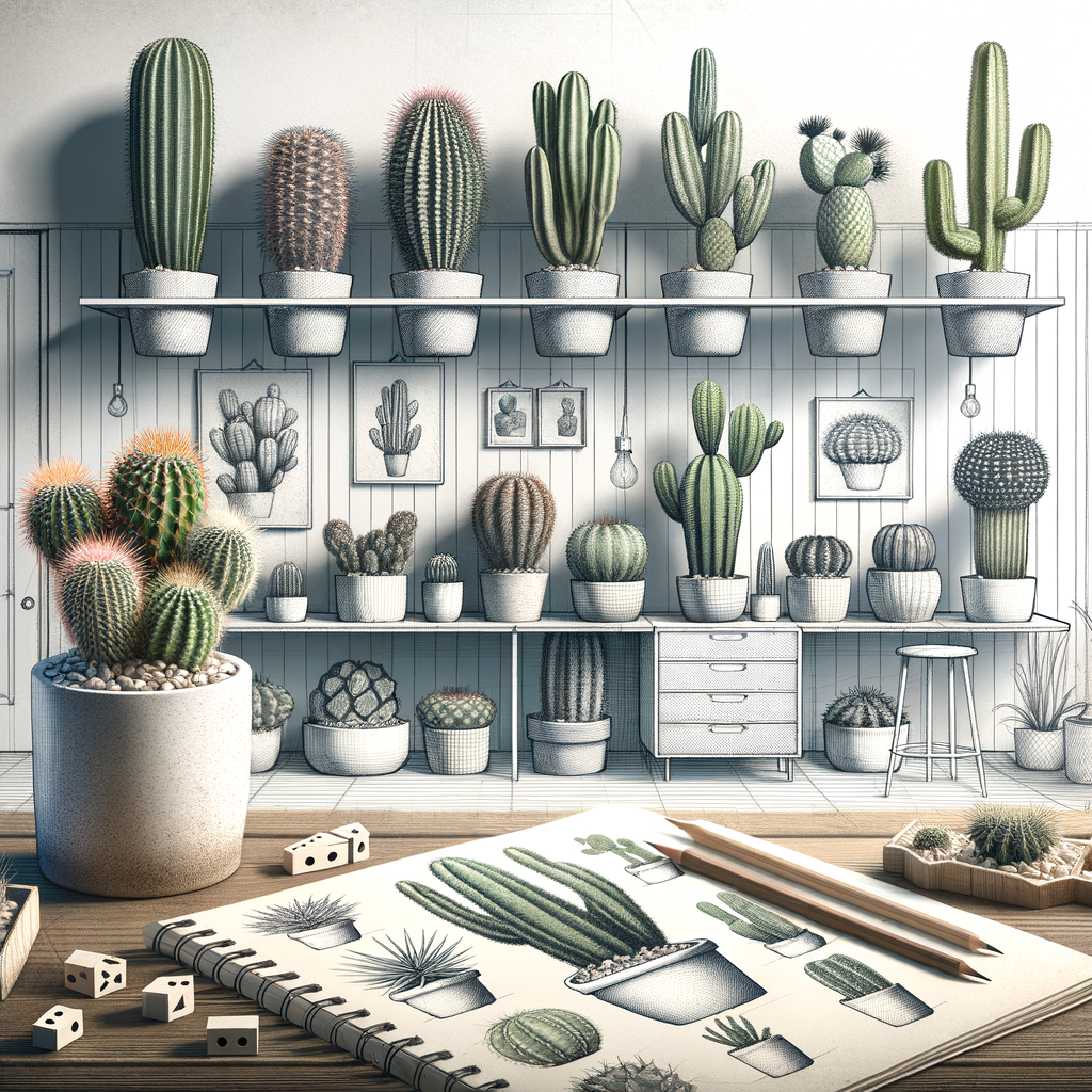 Variety of indoor cacti in a minimalist home setting, symbolizing the Minimalist Cacti Care and Easy Cacti Growing tips from the Home Cacti Guide for Indoor Cacti Growing and Minimalist Gardening.