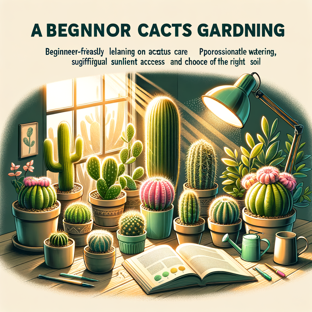 Variety of healthy indoor cacti plants showcasing beginner-friendly cacti care techniques and cacti gardening tips for home cacti care, embodying the essence of a beginner's guide to growing cacti indoors.