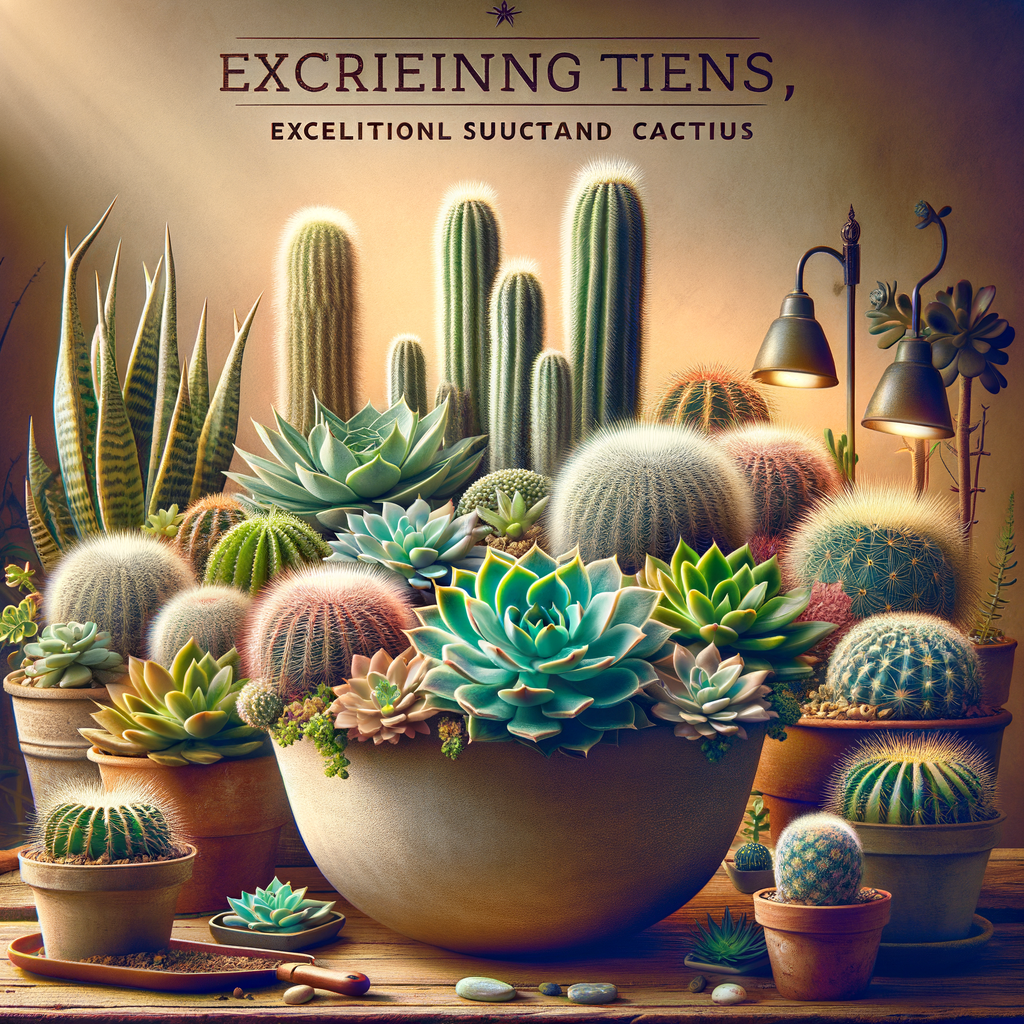 Successful succulent growth and cacti cultivation in an indoor garden, showcasing cacti and succulent compatibility, co-planting, and maintenance tips.