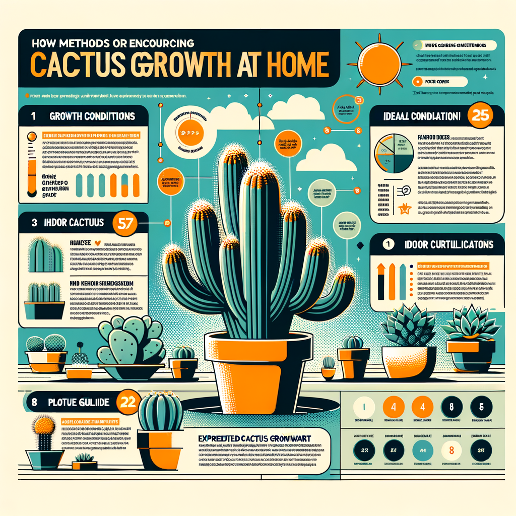 Engaging infographic providing cactus growth tips, highlighting best practices for maximizing cactus growth at home, indoor cactus cultivation techniques, and a step-by-step cactus growth guide for optimal home gardening cactus growth.