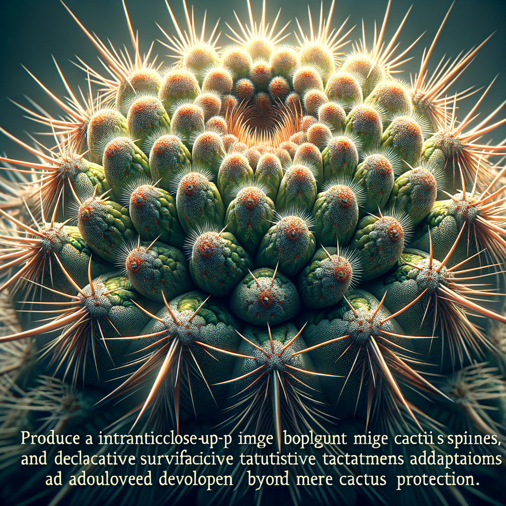 Close-up view of cacti spines illustrating their function beyond cactus protection, highlighting cactus adaptations as desert plants and cacti survival mechanisms for a better understanding of cacti spines.